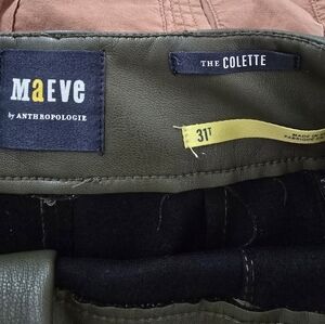 Maeve The Colette Vegan Leather Pants 31 Tall - High Rise, Cropped